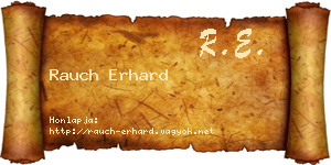Rauch Erhard névjegykártya